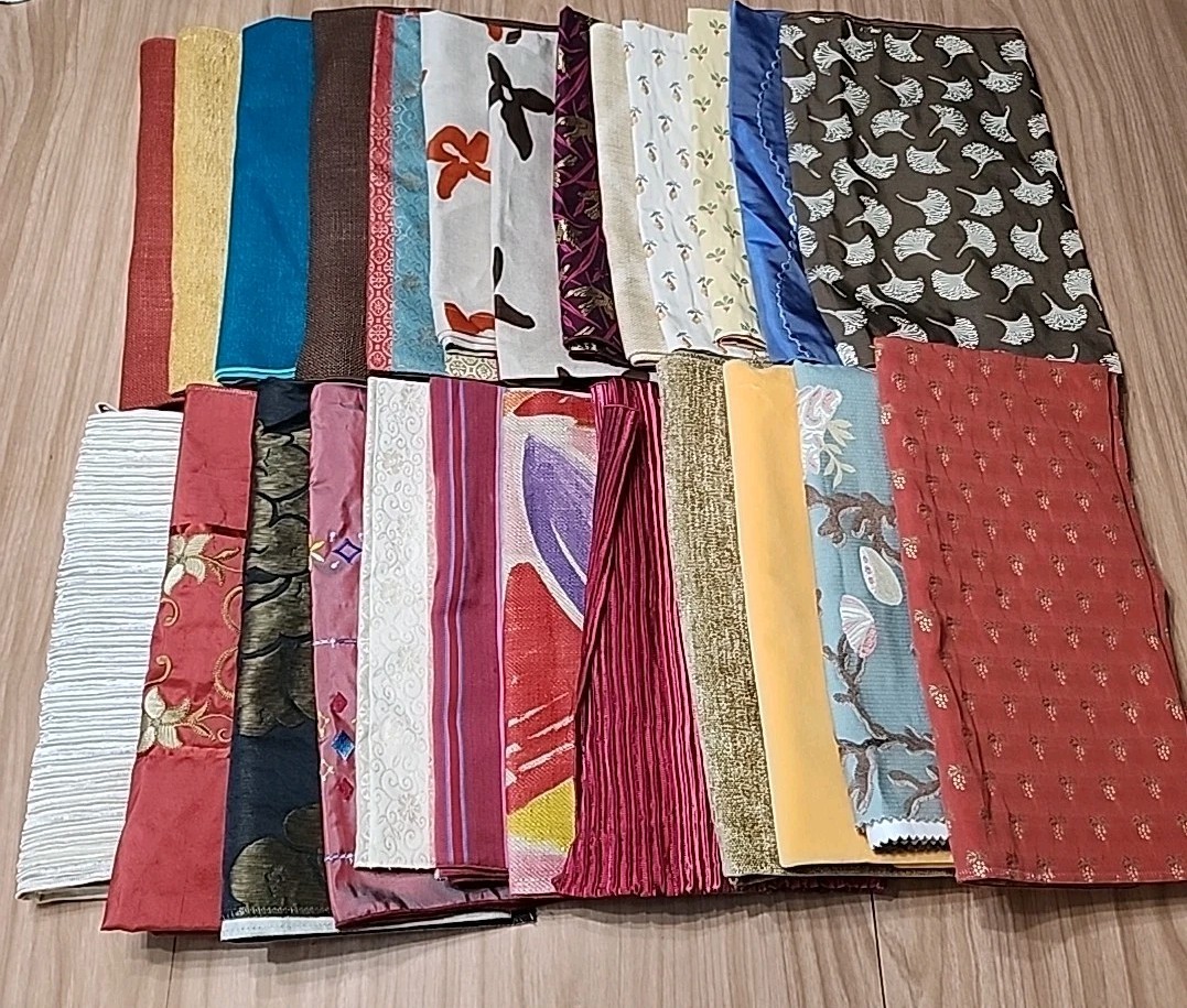 20 Luxury Designer Fabric Squares, Appx 27×27 See Description, 9 Pounds