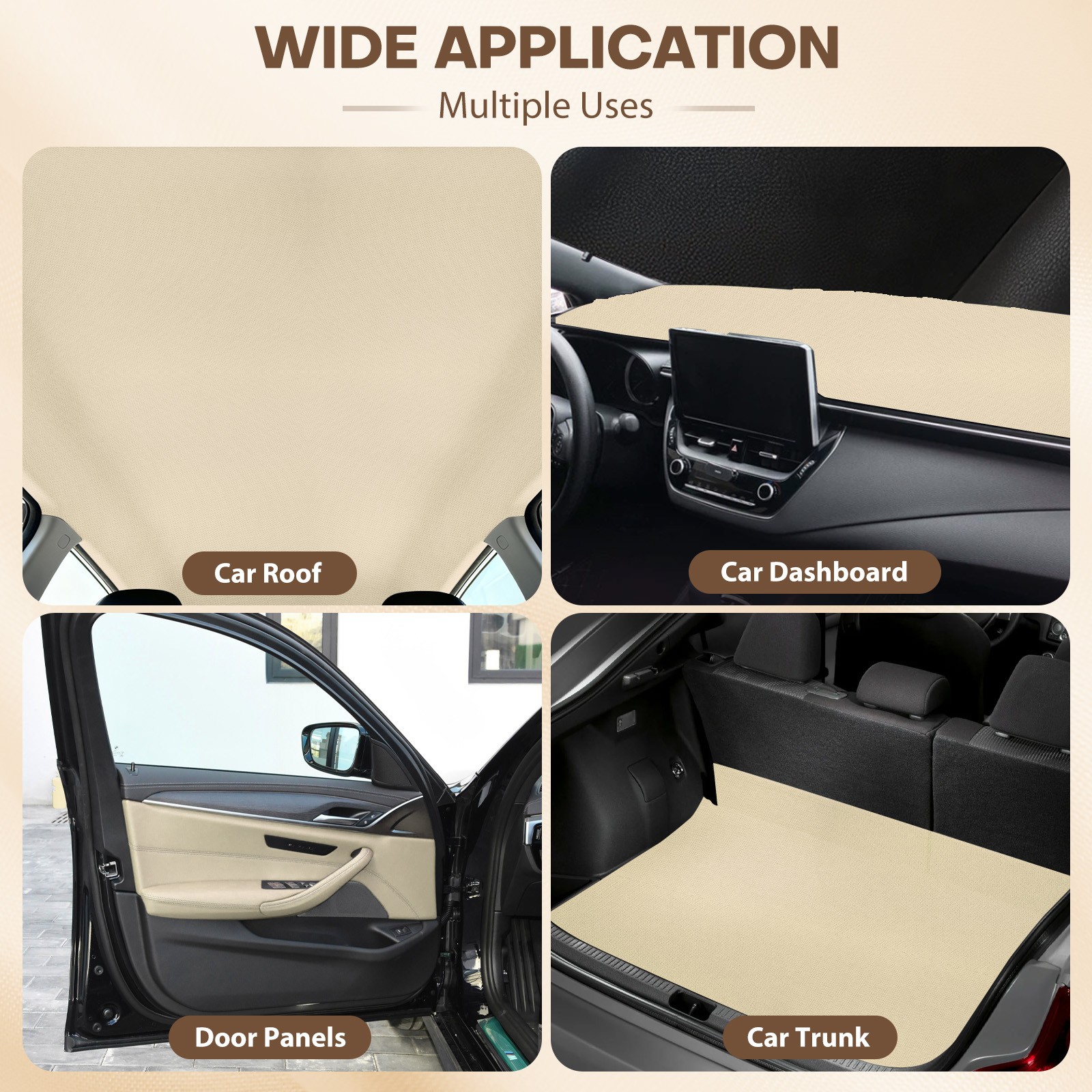 1/8″ Foam Backed Automotive Headliner Fabric Sunroof Upholstery Craft 60″ Wide