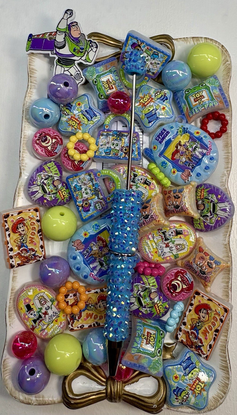42 Toy Story 5 Style 1 Focal Beads For Beadable Pens Keychains Includes Pen