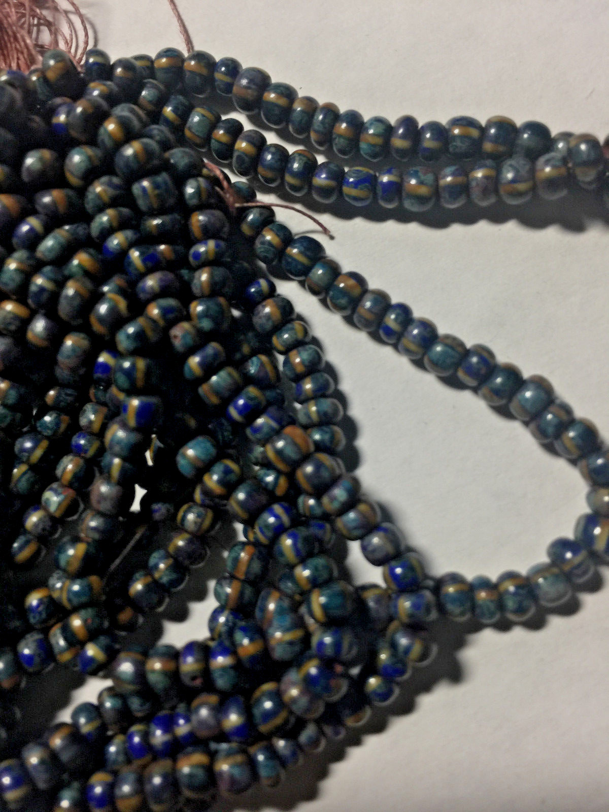 Czech 6/0 Stripe Picasso Seed Beads