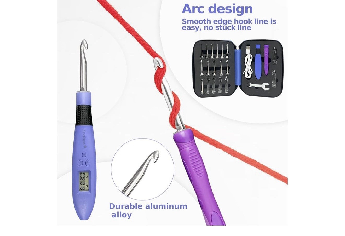 Counting Crochet Hook Set Digital, Light Up Crochet Hooks Set – Ergonomic for…