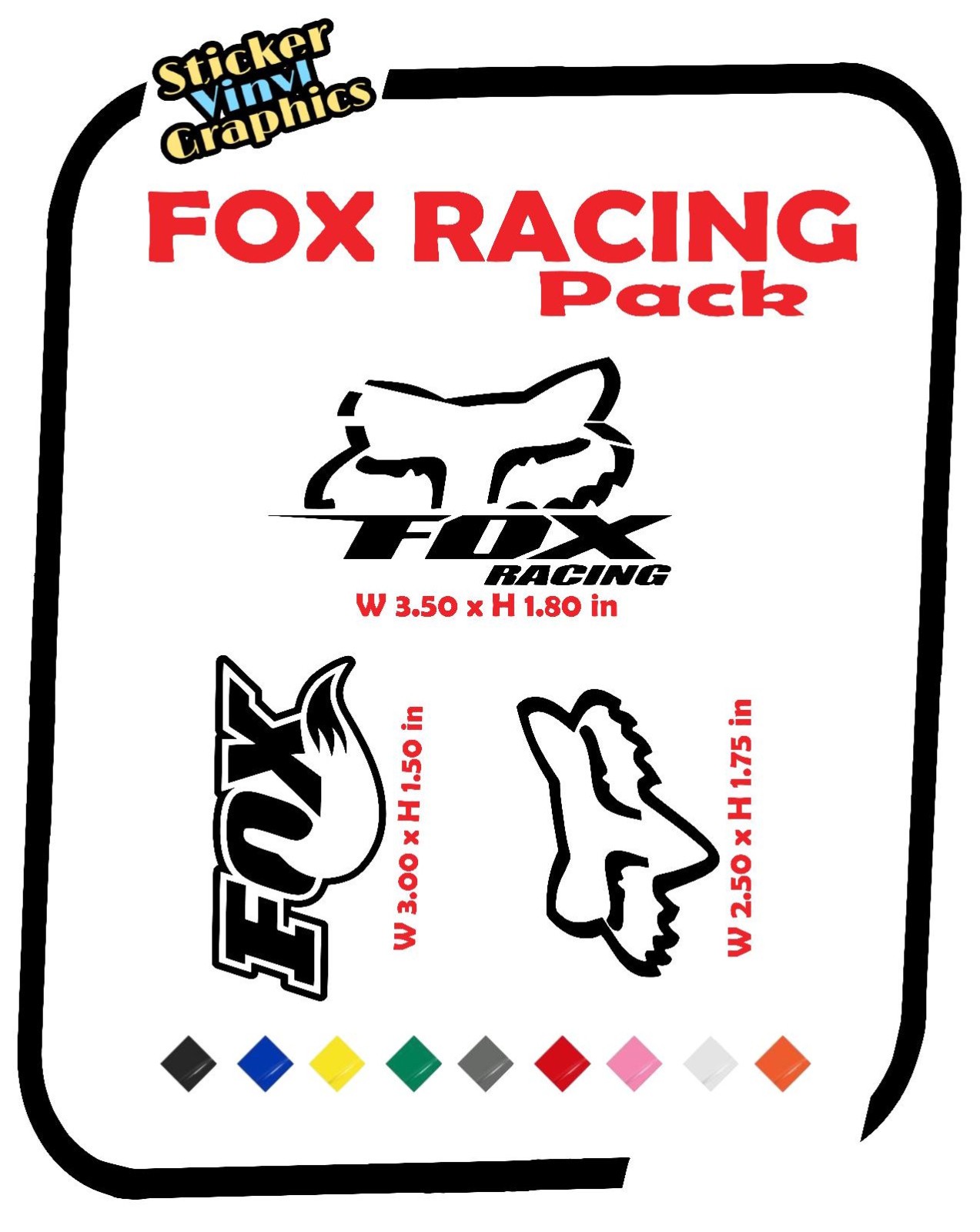 Fox Racing Pack decal