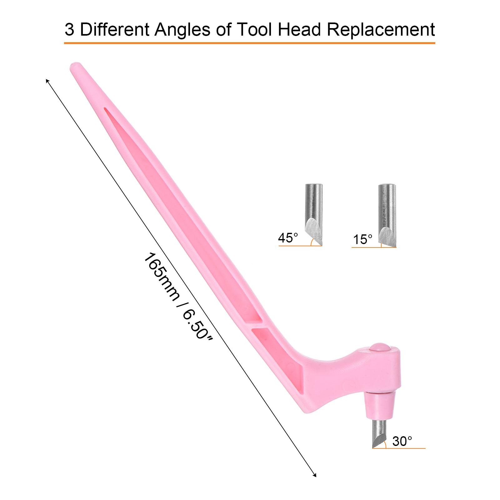 360 Degree Rotating Craft Cutting Tools with 15 30 45 Degree Blade Pink
