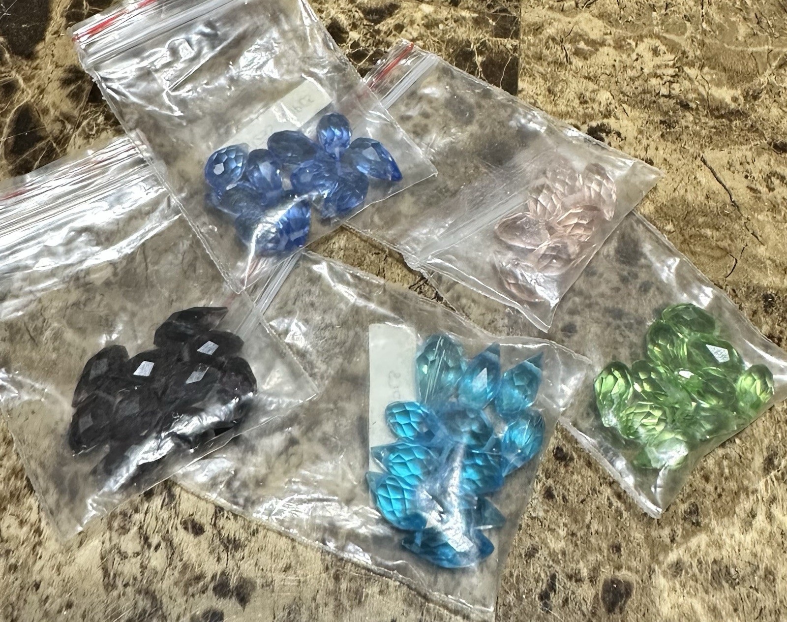 Large 65+ bag Lot Fire Polished Czech Glass Fire Polish Beads 8-4mm New!