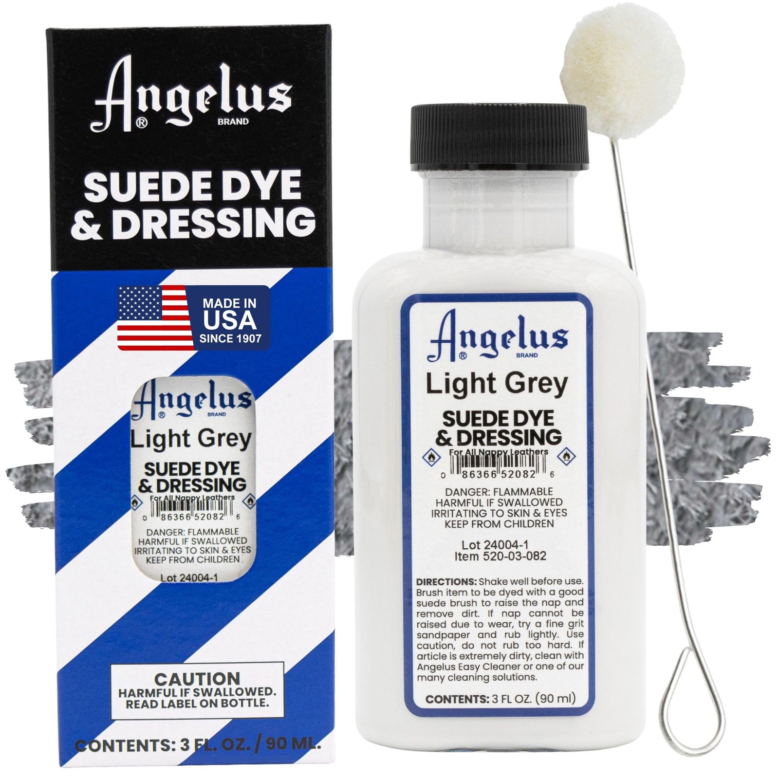 Suede Dye Light Grey 3 oz Premium Liquid Dye for Suede, Nubuck, and Nappy L…