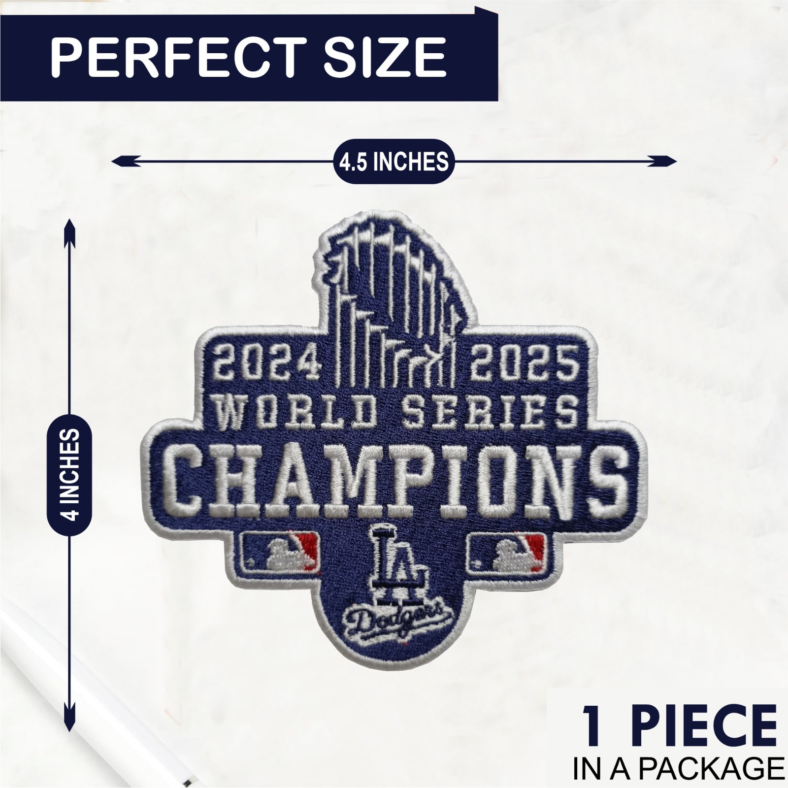 LA Dodgers 2024-2025 World Series Champion Iron On Patch-Sew Patch-Embroidered