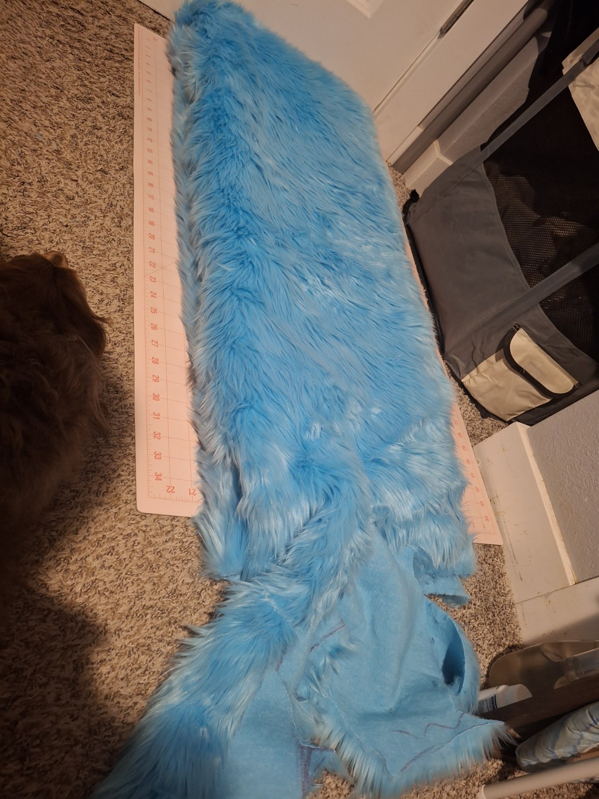 2024 Howl Fabric Luxury Shag Fursuit Faux Blue Raspberry Fur 2 Yards