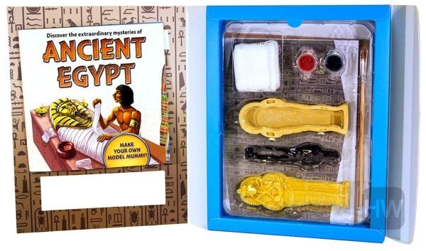 SpiceBox Ancient Egypt Make Your Own Model Mummy Craft Kit with Paint