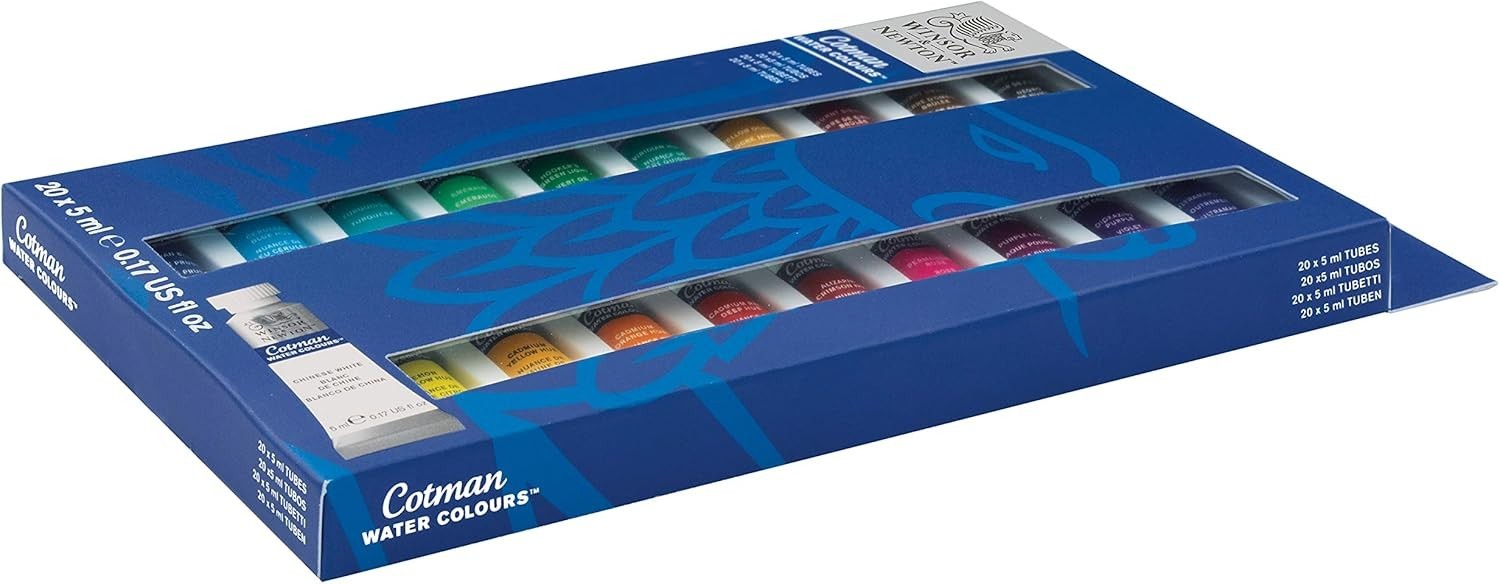 Watercolor Paint Set 20 Colors Tubes Art Supplies for Beginners