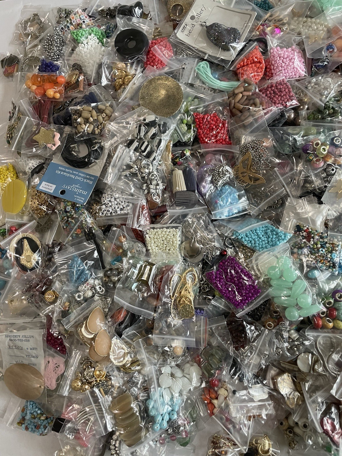 50 Bags Of Beads & Jewelry Making Supplies Mystery Lot Grab Bag