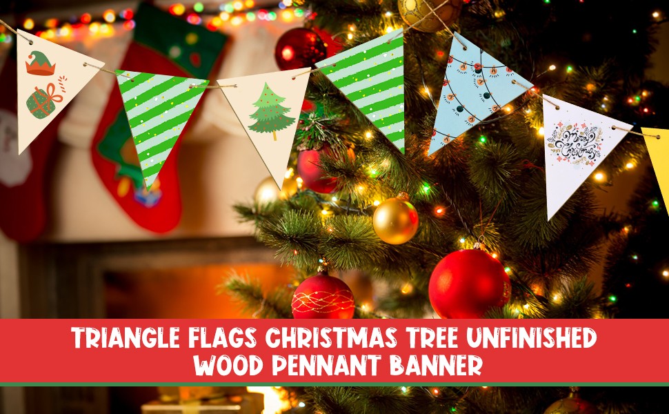 20 Pieces Banner Triangle Flags Unfinished for Wedding Holidays Decoration