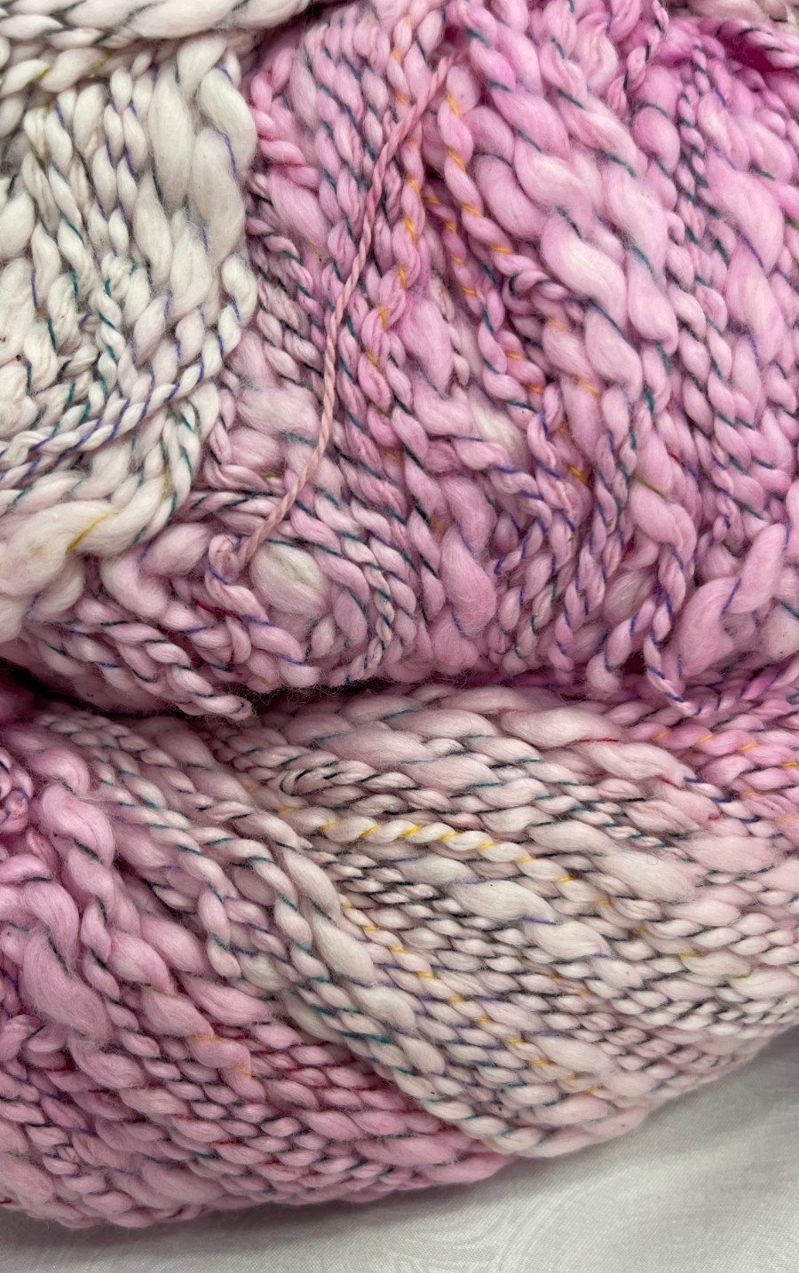 Unbranded Unknown Fiber Pink Yarn Lot of 2 Hanks