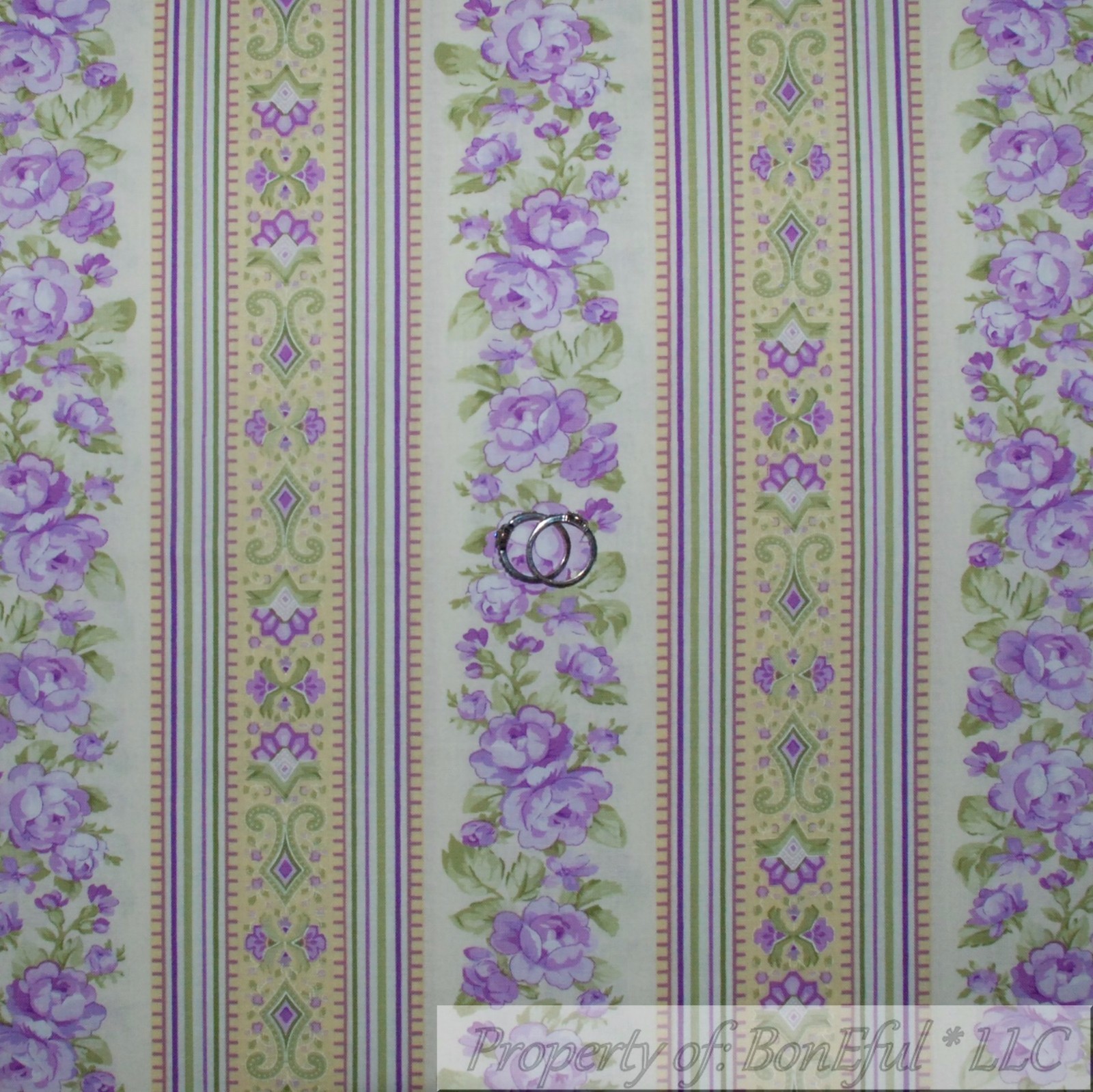 BonEful Fabric FQ Cotton Quilt Pastel Purple Girl White Flower Shabby Chic Mask