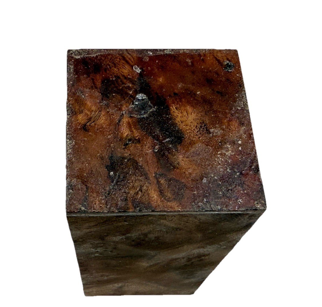 Camphor burl wood turning blank 2-3/8″ x 2-3/8″ x 5-5/8″ (c61) Dried