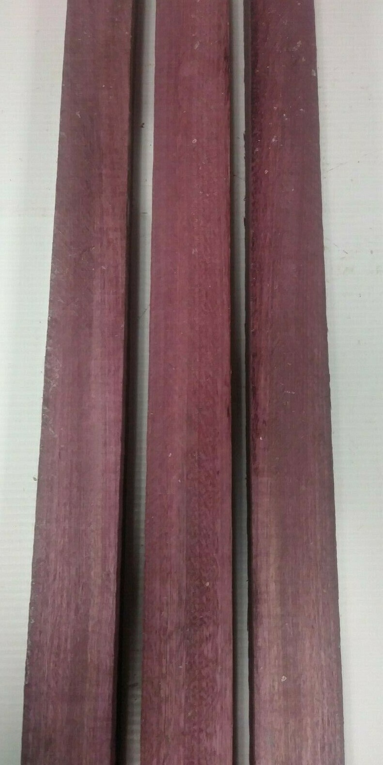 Pack of 3, Purpleheart Thin Dimensional Lumber Board Wood Blank 1″ x 2″ x 16″