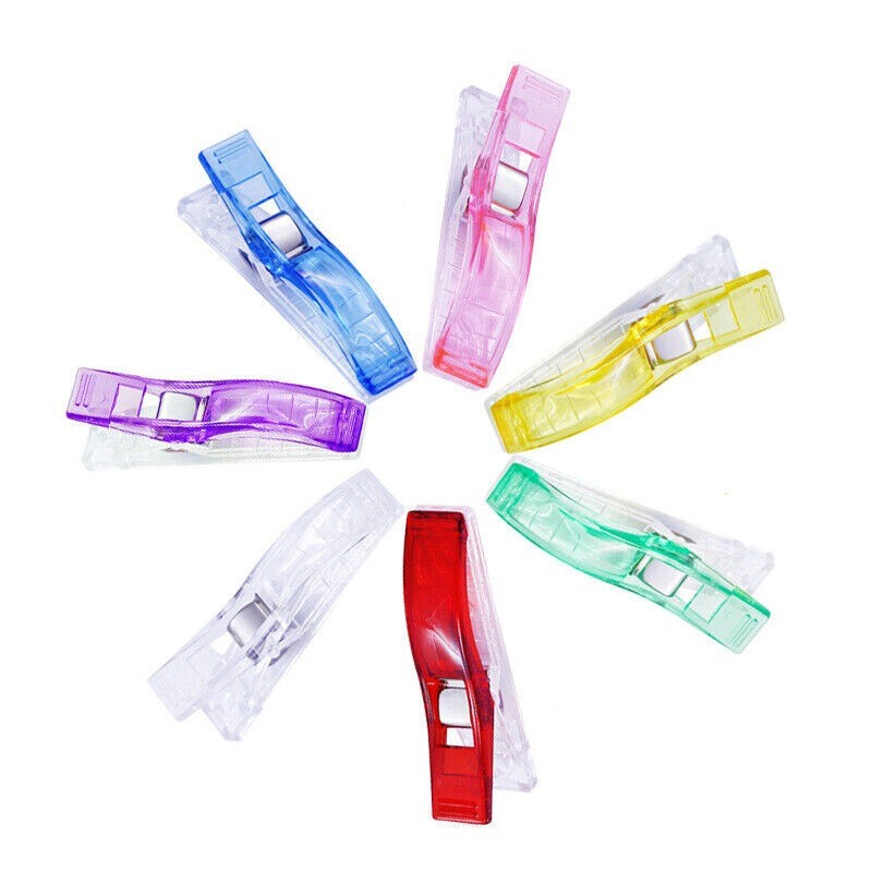 50Pcs 7 Colors Large Sewing Clips Fabric Clips Jumbo Wonder Clips Office Clamps