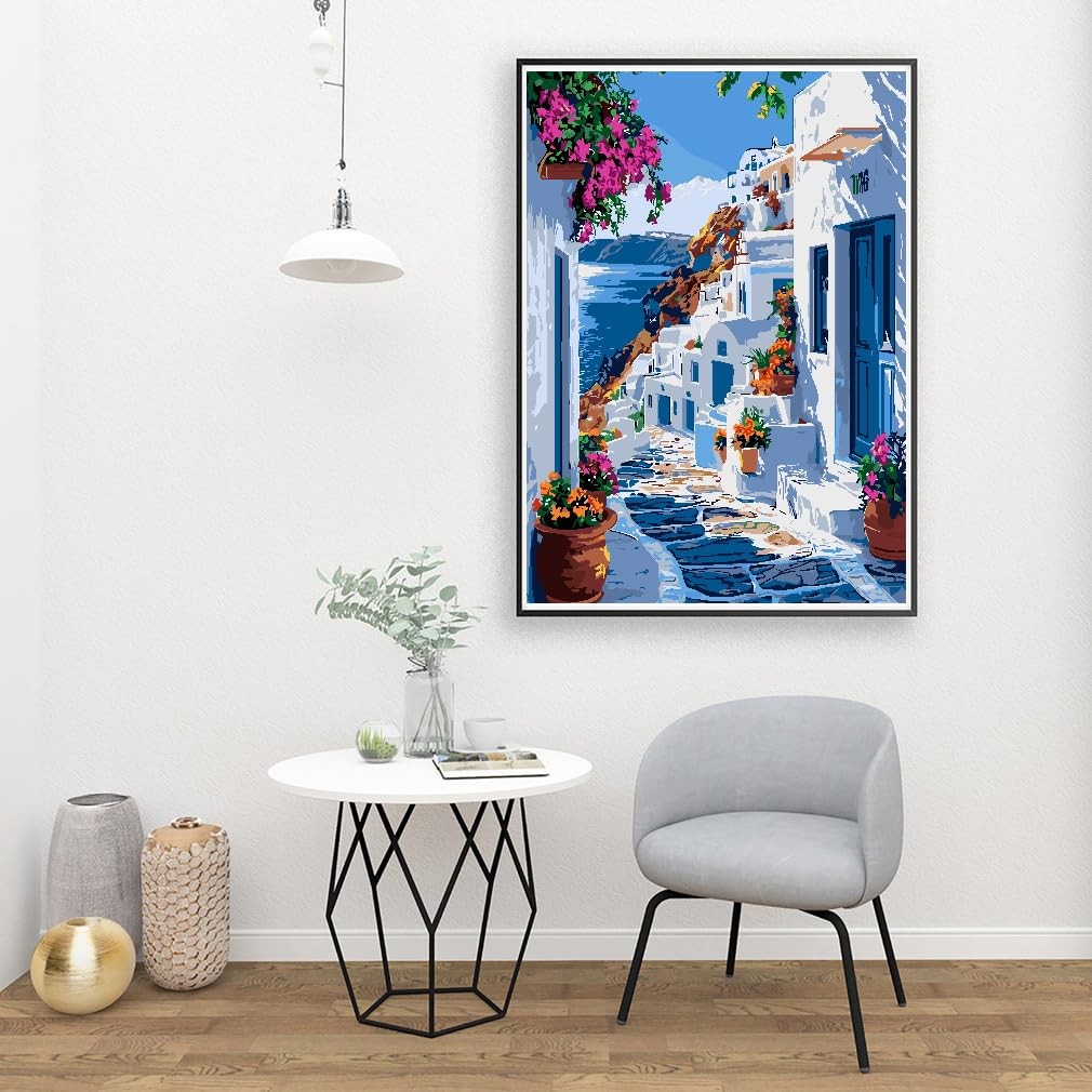 Abstract Landscape Painting By Numbers Kit Cross Stitch Wall Art Decor DIY