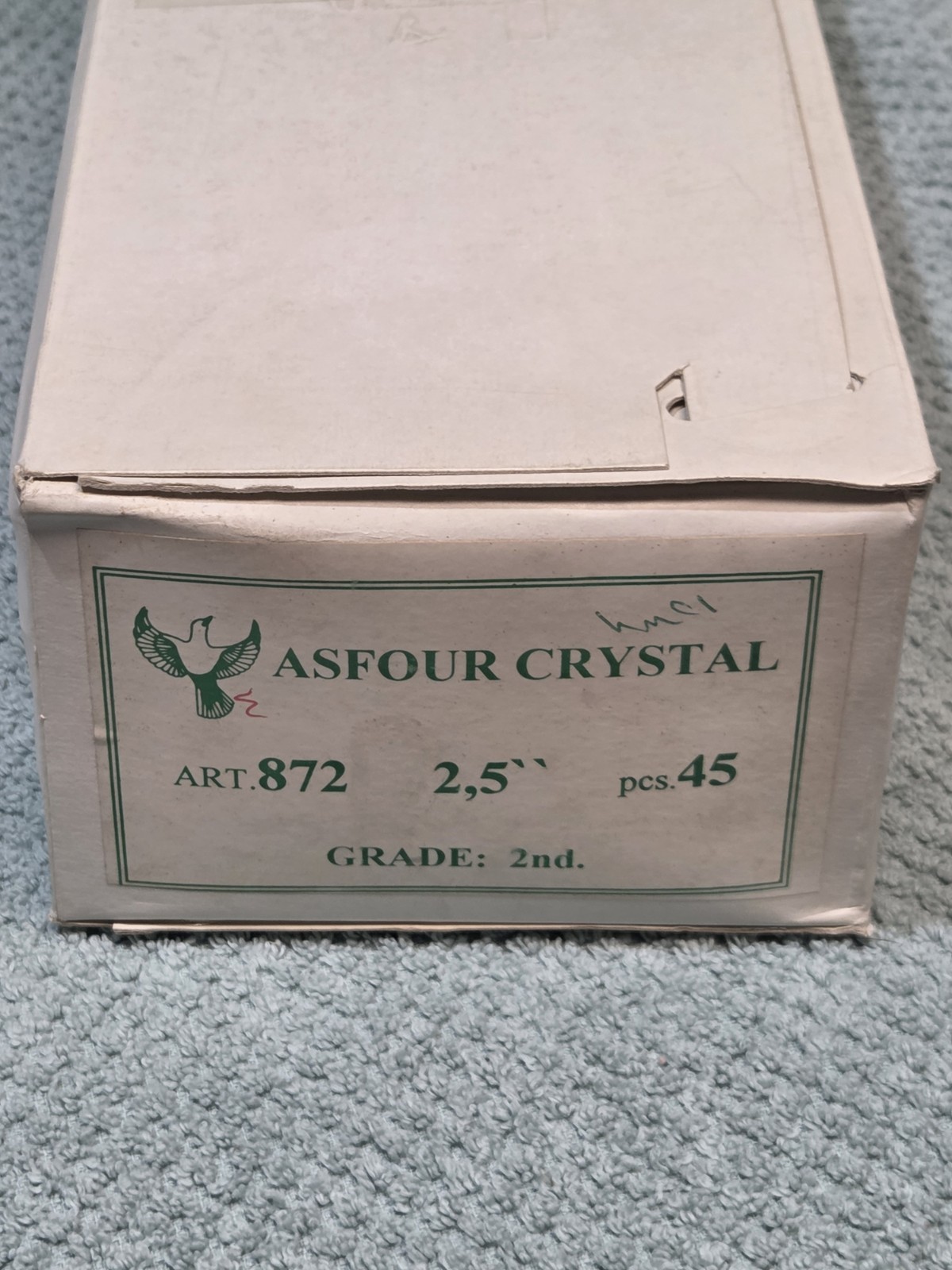 Asfour Crystal Pear Shaped 2.5 in. Prism Chandelier Box of 45