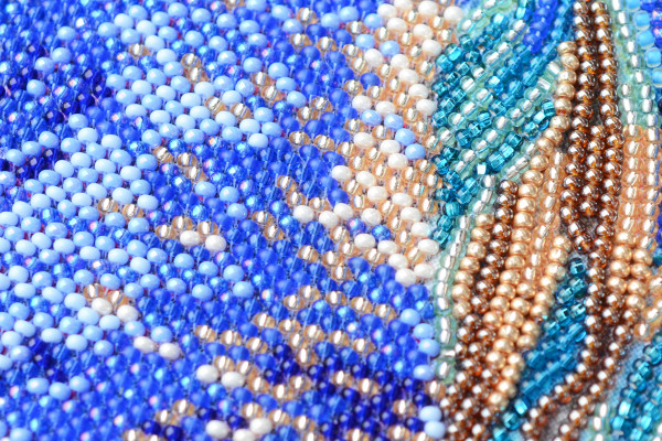 Set for bead embroidery Kingfisher half-cross back the needle atlas gabardine