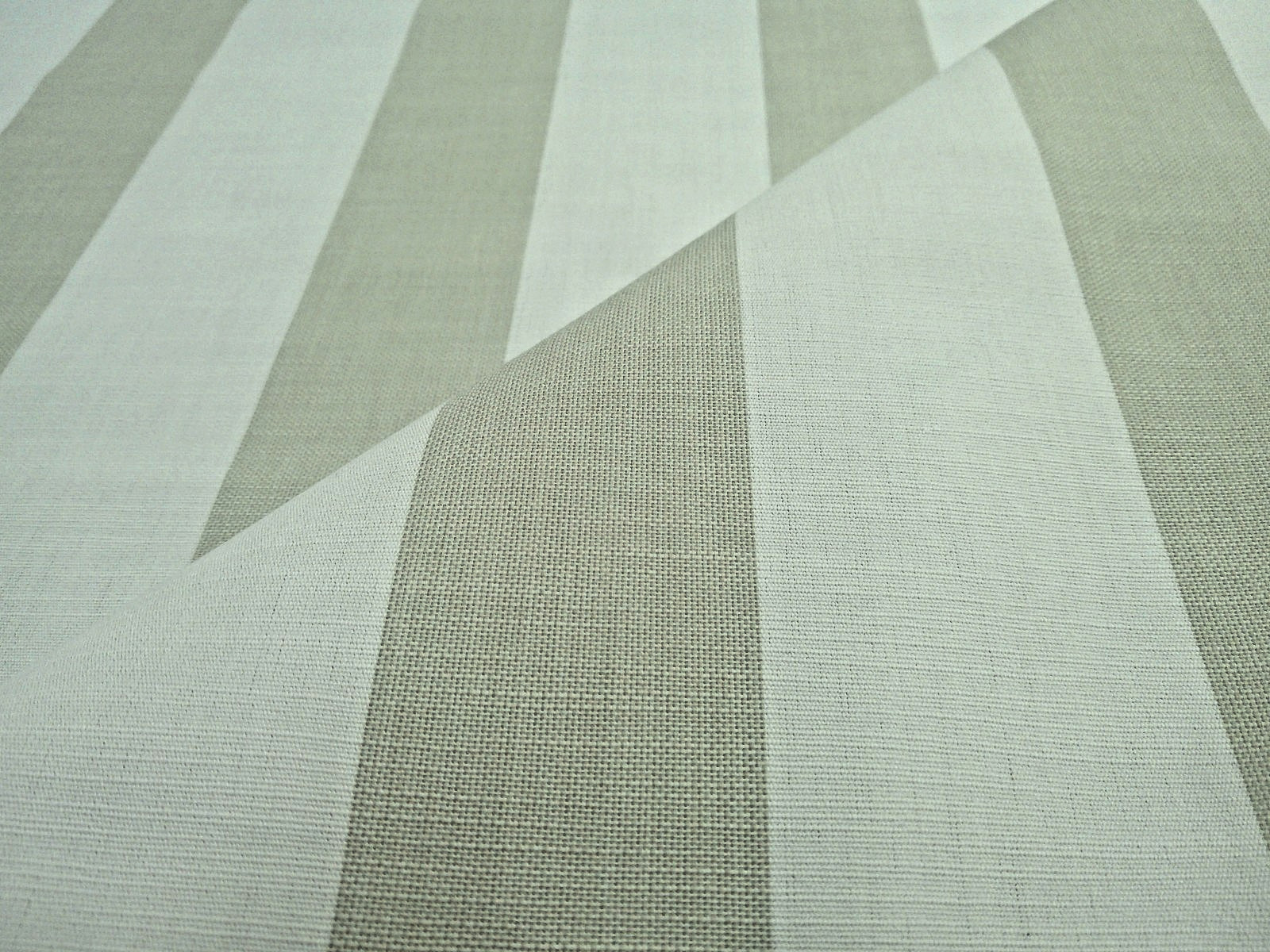 Perennials Serena & Lily “Harbor Stripe” Sand Beige & White BTY Logo on Selvedge