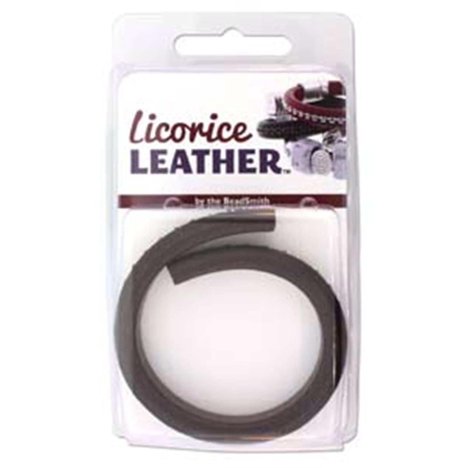 Licorice Leather Genuine Real Leather Cord 10 x 7mm w/ Topaz Crystals 20cm Brown