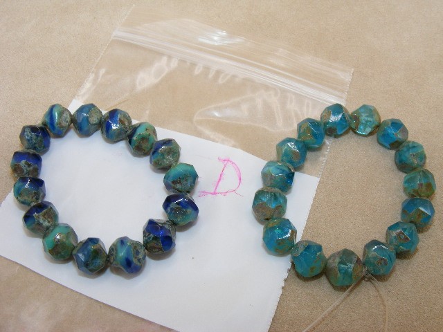 Jewelry Lot / Craft Beads ~ Two (2) Strands of Czech Central Cut Beads (D)