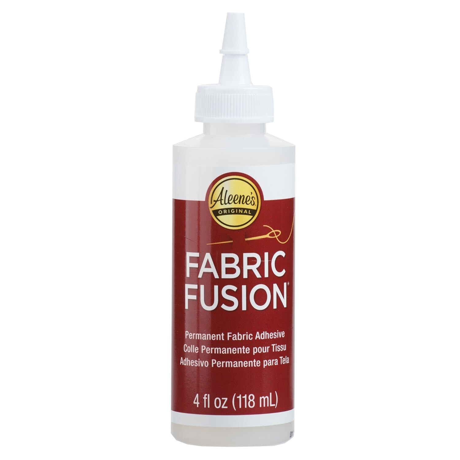 23473 Adhesivo Permanente Para Tela Fabric Fusion, Transparente, 4 Oz