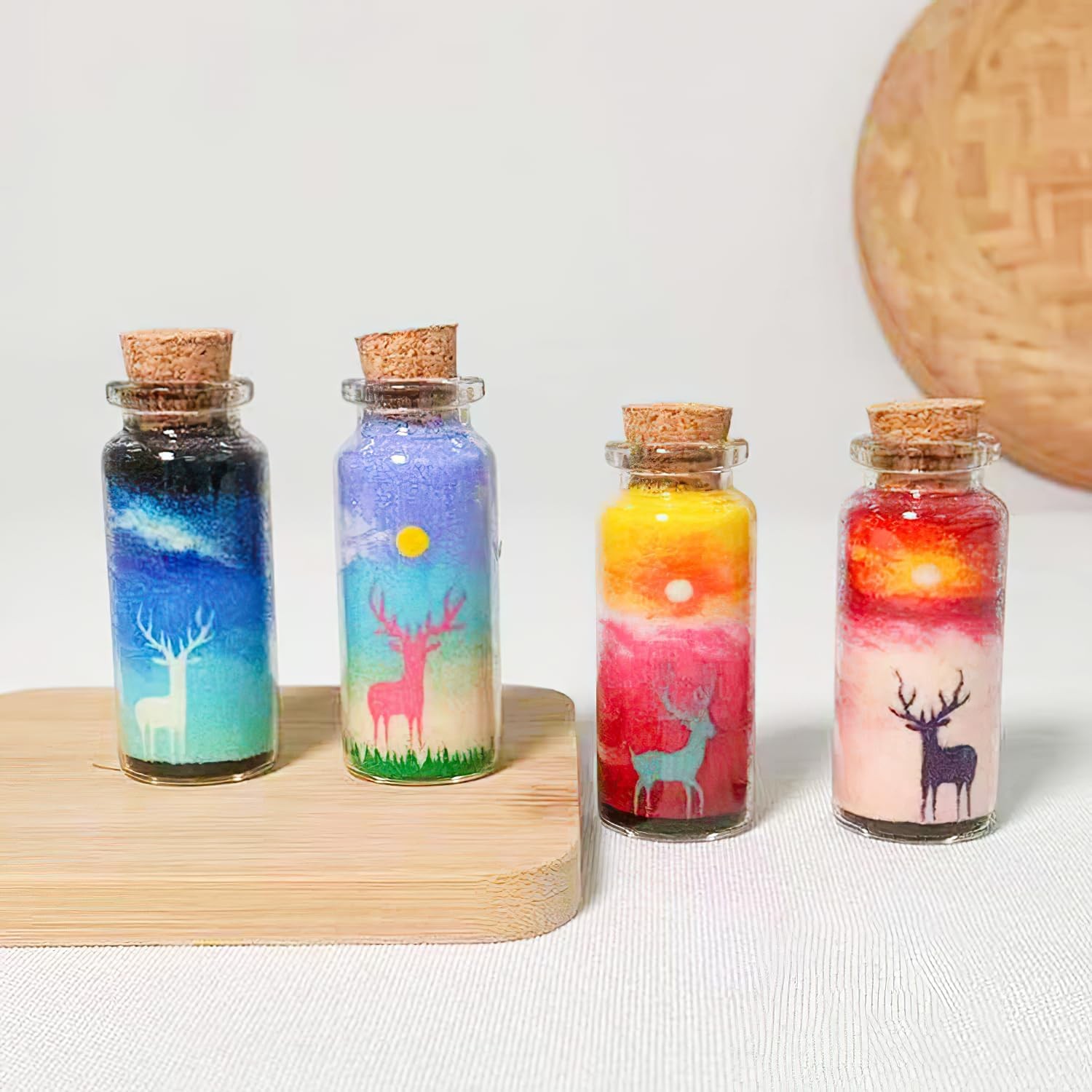 70 Pack 30ml Cork Stoppers Glass Bottles, Wishing Bottles with Personalized