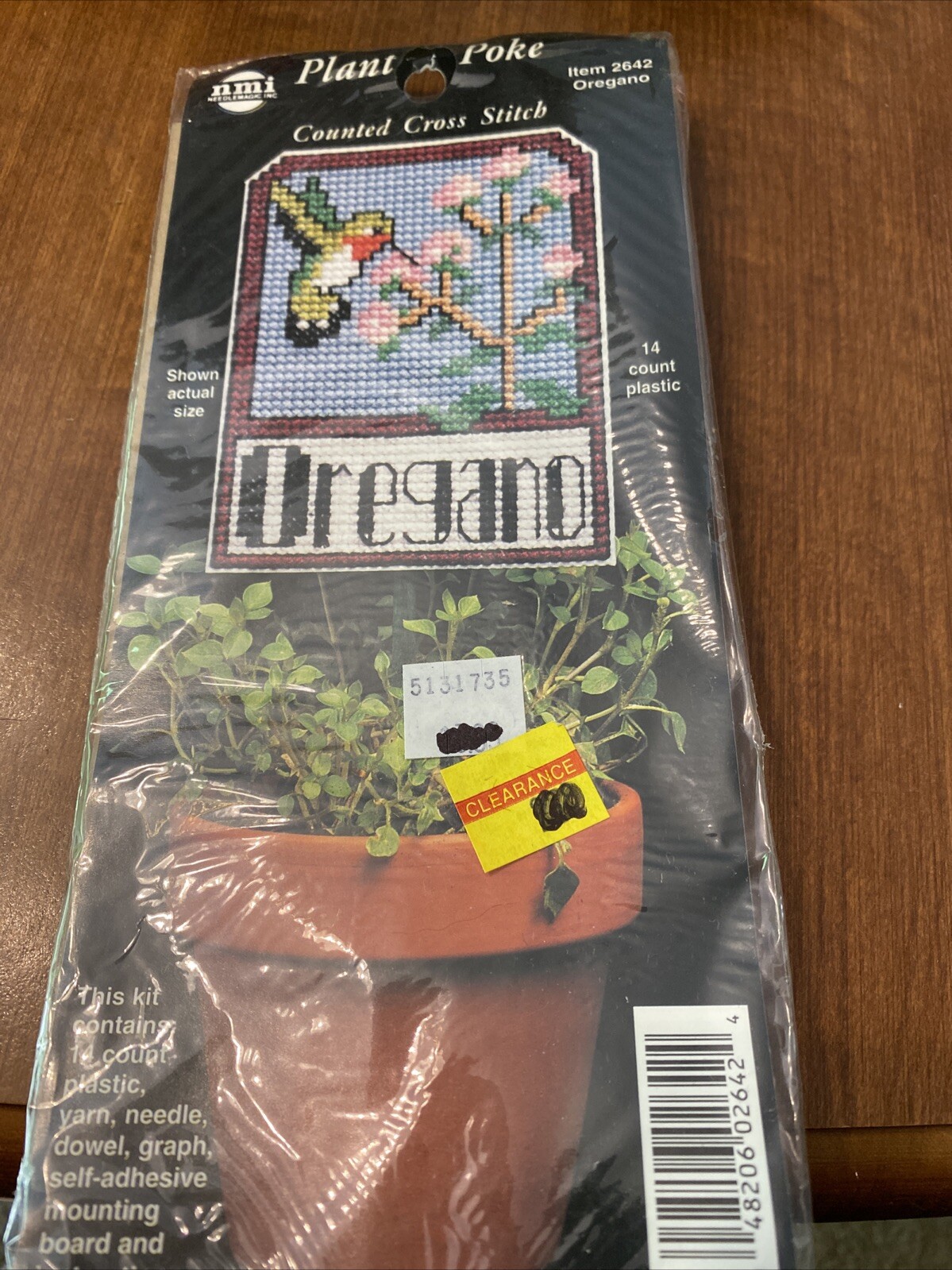 NMI Oregano Plant Poke Item# 2642 Cross Stitch Kit (2.5″ x 3.5″) – NEW