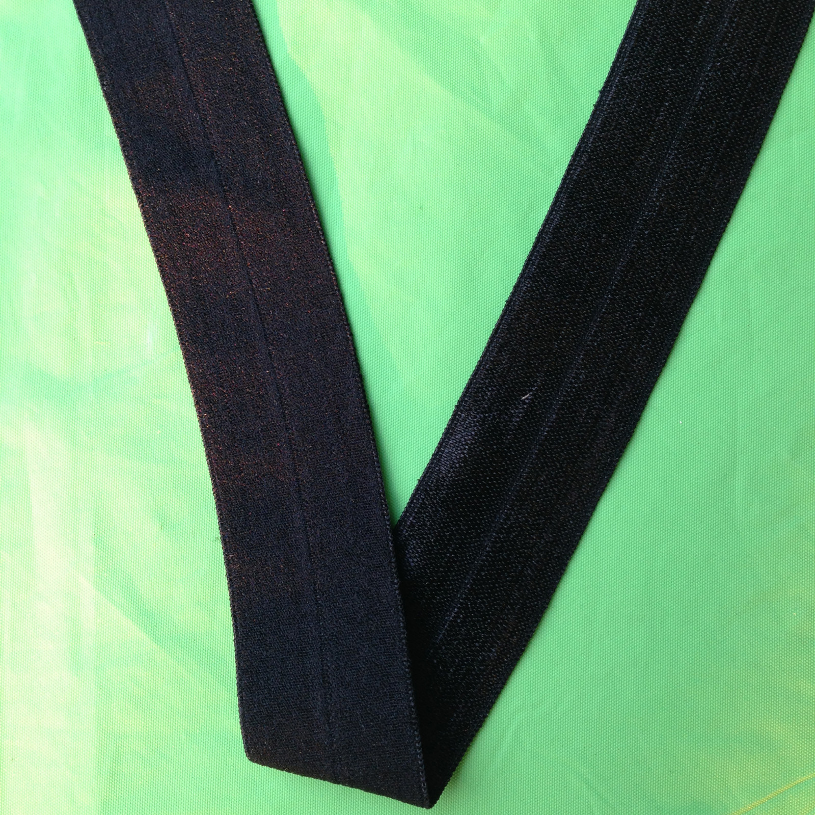 Black FOE Fold Over Elastic trim 5/8″ / 1″ for Hair Ties, Baby Headband