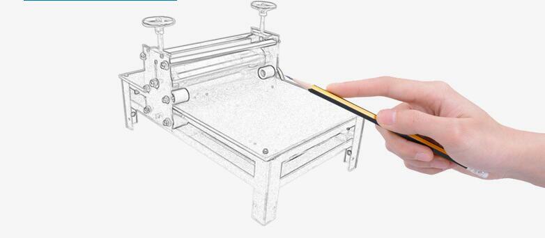 Intbuying 27.5*17.7 inch Slab Roller for Clay&Heavy Duty Tabletop Adjustable
