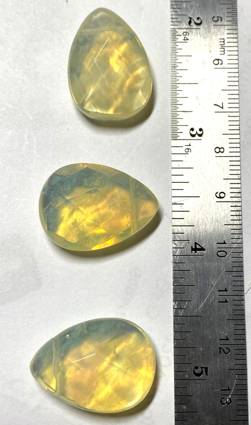Faceted Briolette Teardrop beads 20mm to 30mm