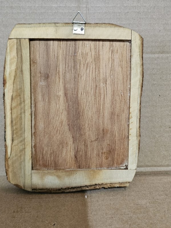 PETRA JORDAN Wood Live Edge Wall Decoration Hand Carved 7.5x6x1.5in