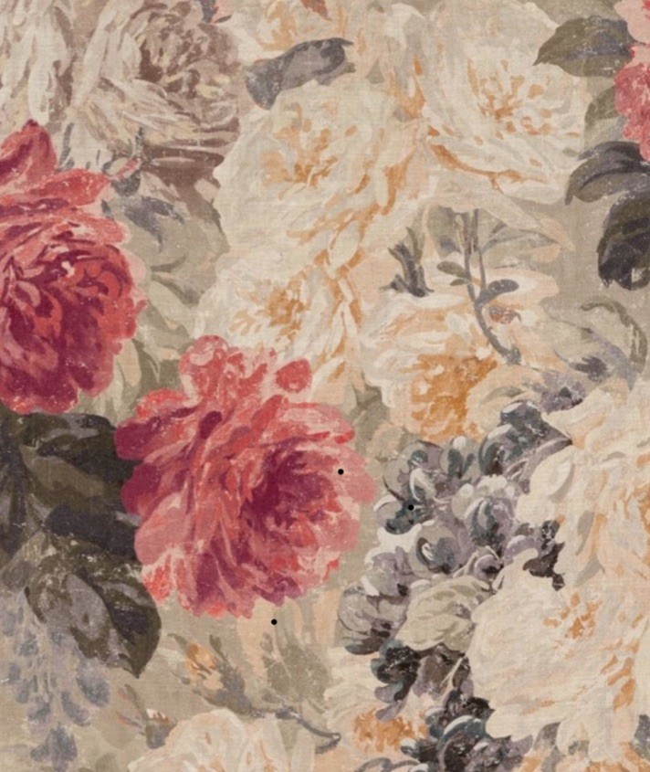 Zoffany Curtain/Uph ‘ROSE ABSOLUTE – SUNSTONE/MERCURY’ 3.2 METRES – 100% LINEN