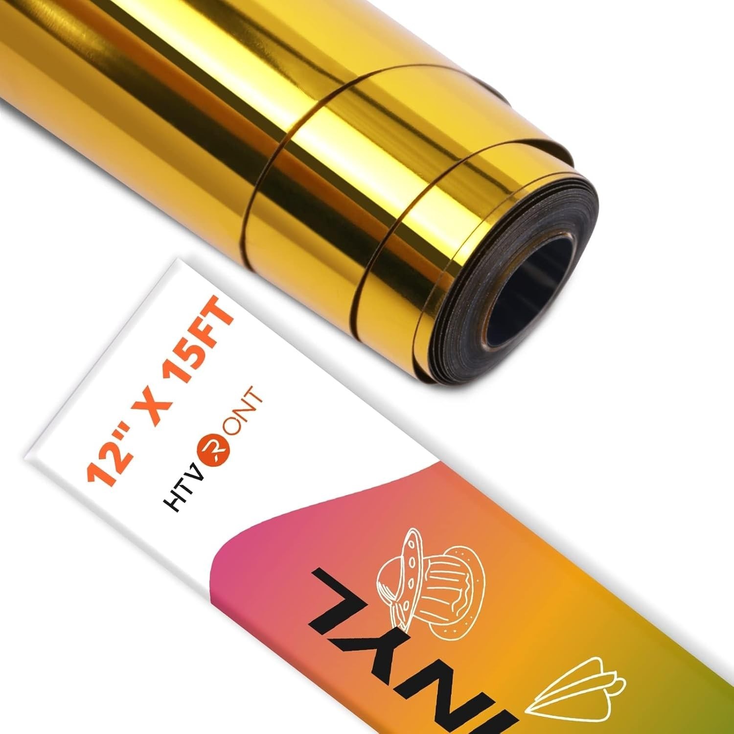 Gold Chrome Vinyl – 12″ x 15FT Gold Permanent Adhesive Vinyl for All Cutting …