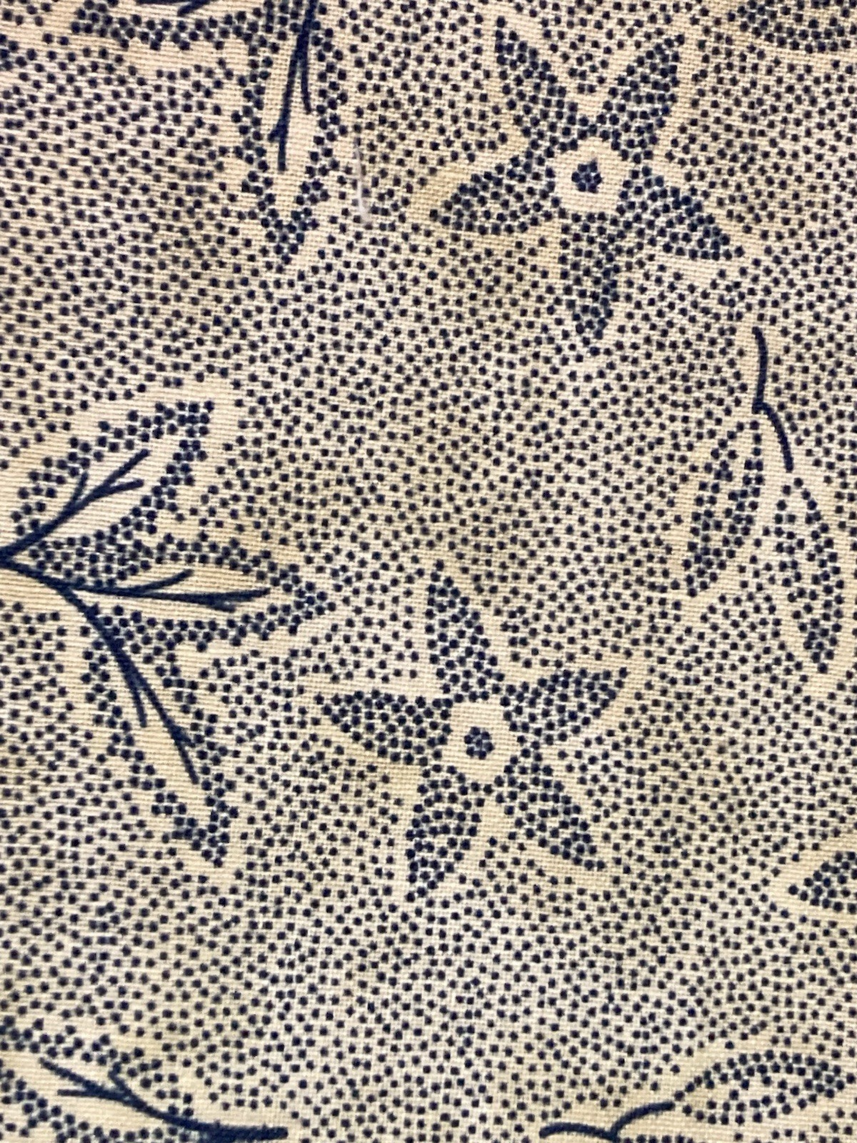 1 1/3 Yds. Quilting Treasures Floral Cotton Fabric, Beige Navy, Up to 45” Wide