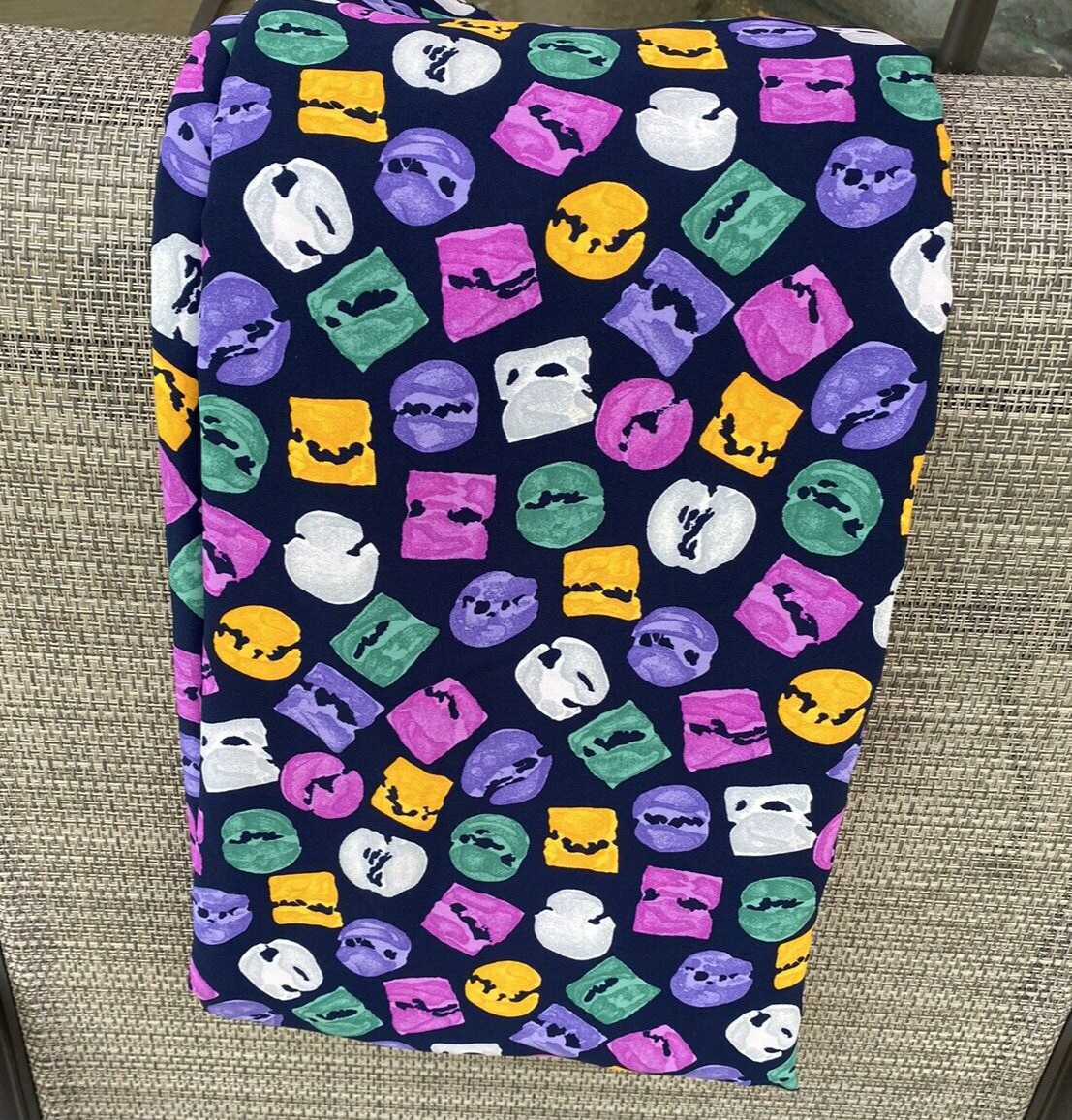 Vintage Abstract Multicolor Print Wrinkle-Resistant Polyester Fabric 3.5Yds
