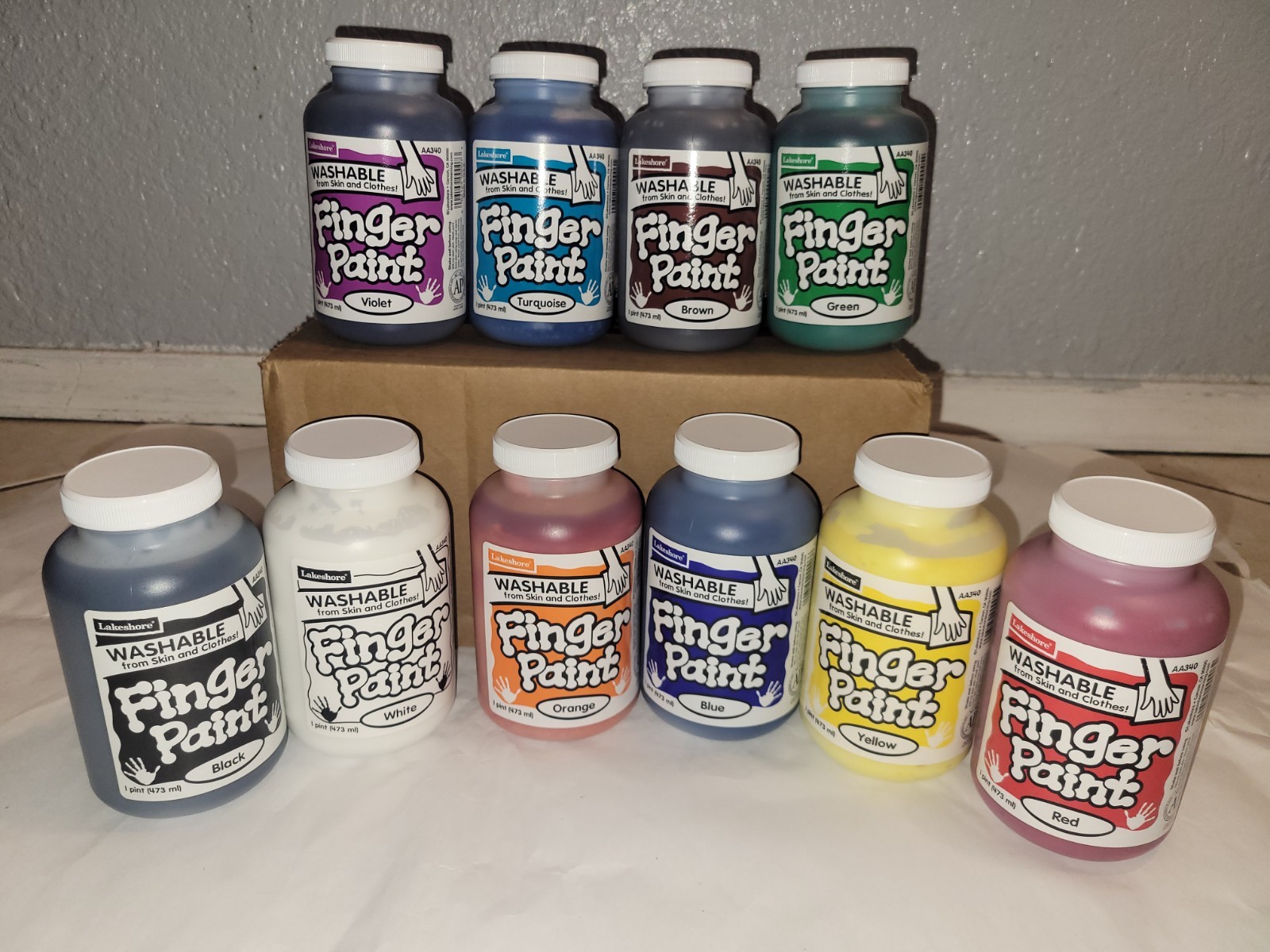 New 10 Set Lakeshore Washable Liquid Finger Paint