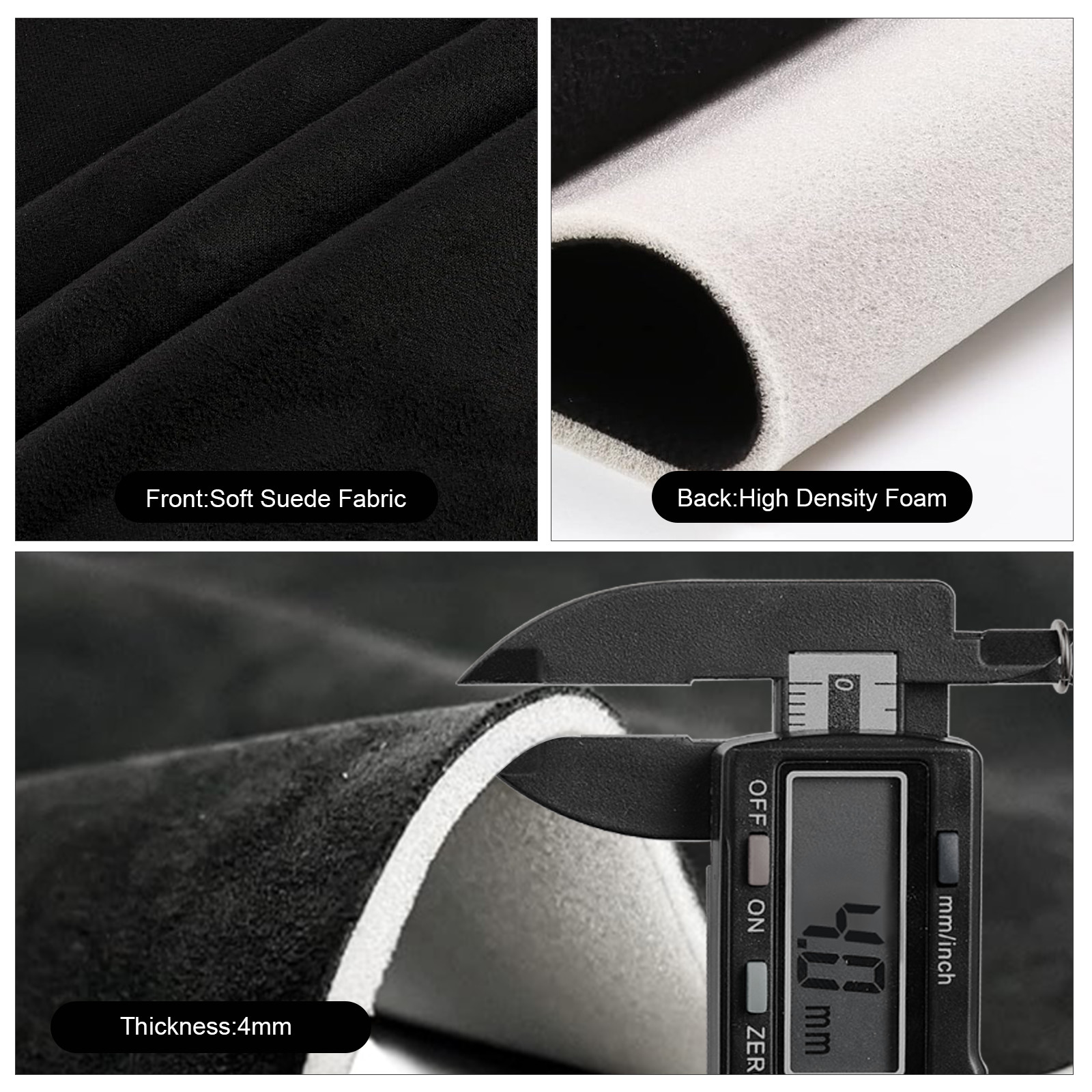 Car Headliner Fabric Foam Backed Suede Match Car Roof Liner Sag Upholstery 60″ W