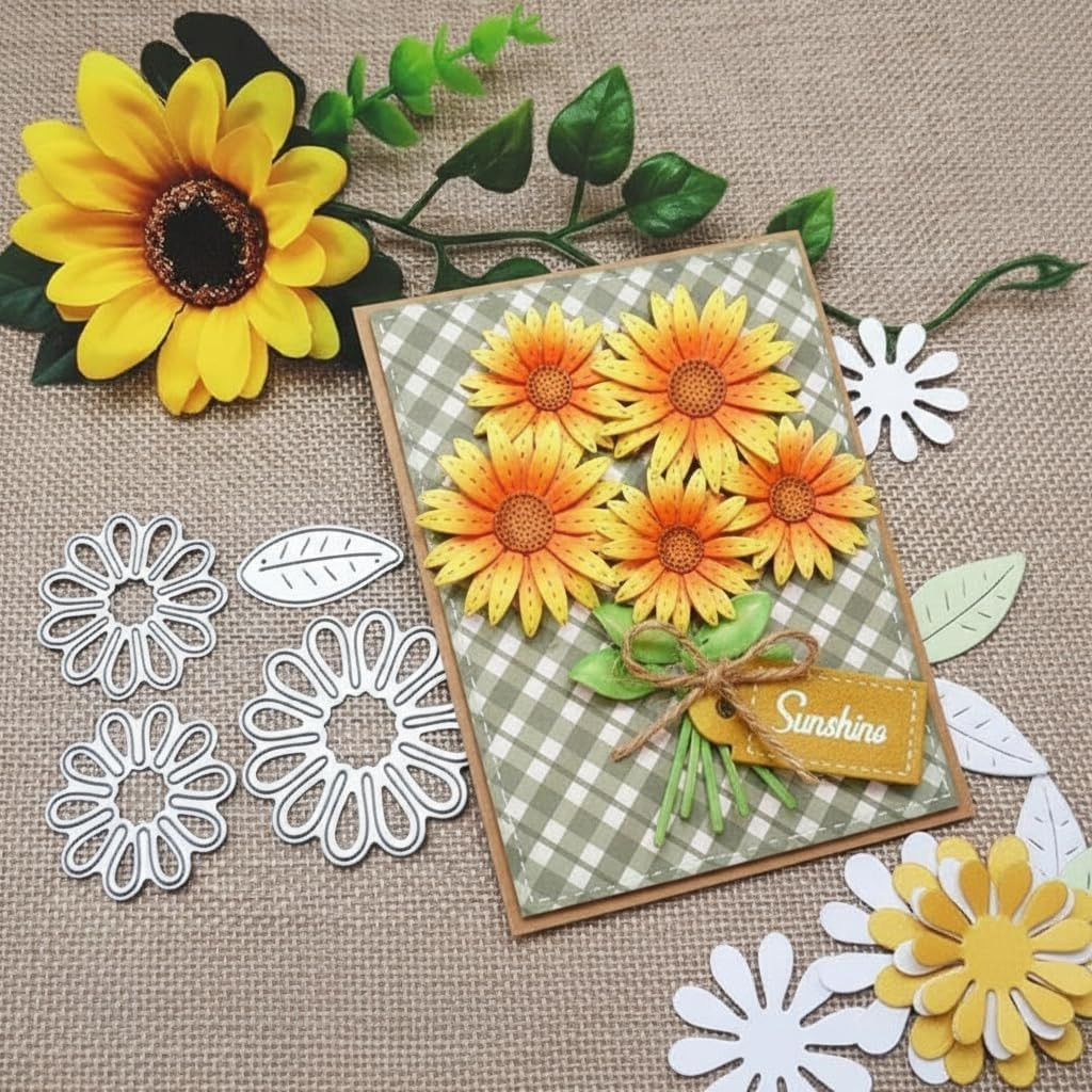 Chrysanthemums Metal Cutting Dies for Card Making New, Flower Carbon Steel