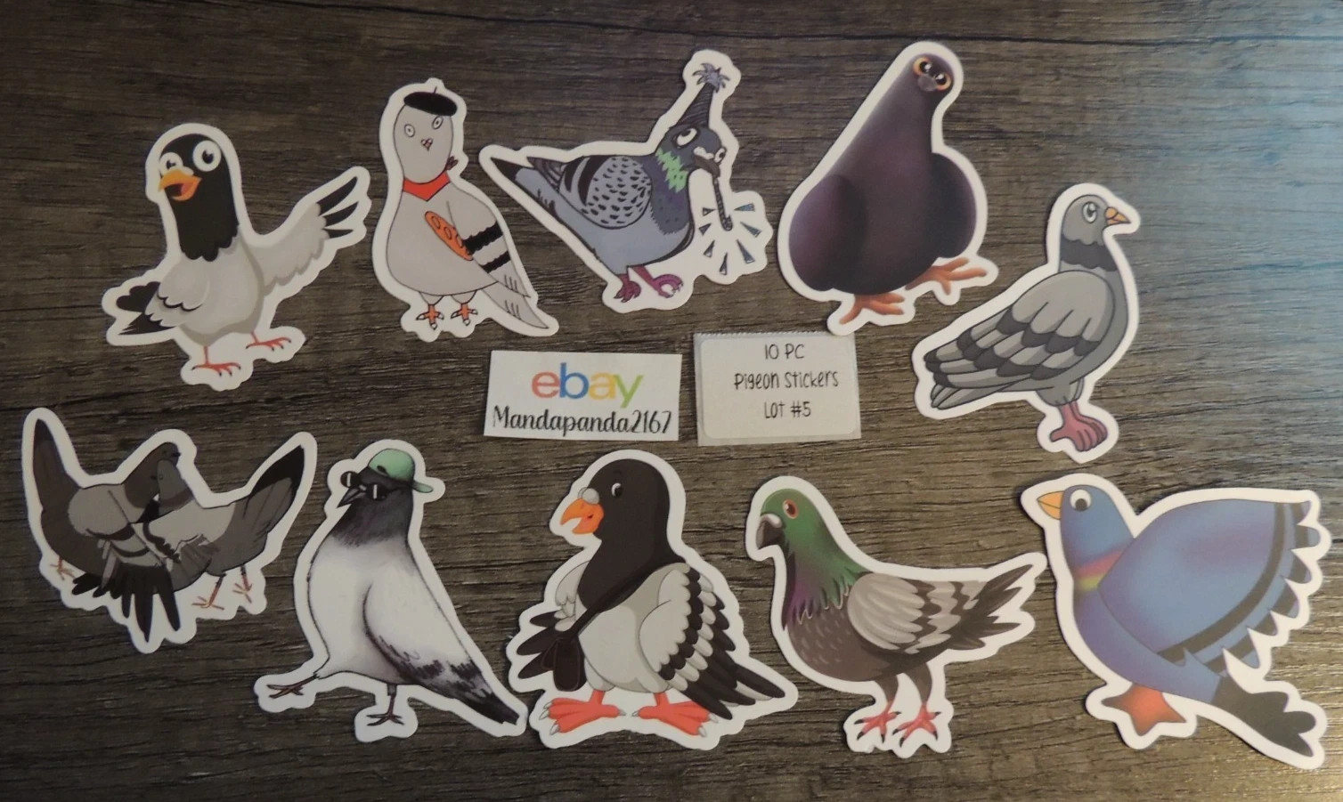 Pigeon – Bird – Stickers – 10 Pieces – Choose between 6 styles! See Description