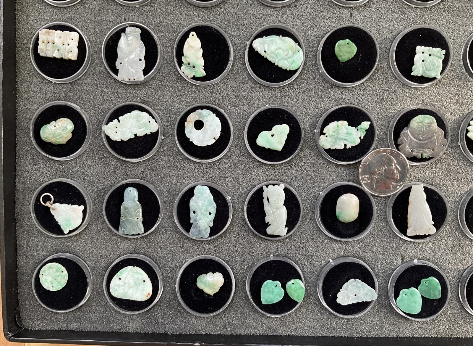 Fashion Jewelry, Jade Gemstone Pendants, 50 pieces lot, varies size and shape