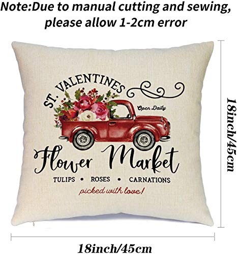 Day Decorations Pillow Covers 18×18 inch Set 18″ x 18″ (Pack of 4) Valentines