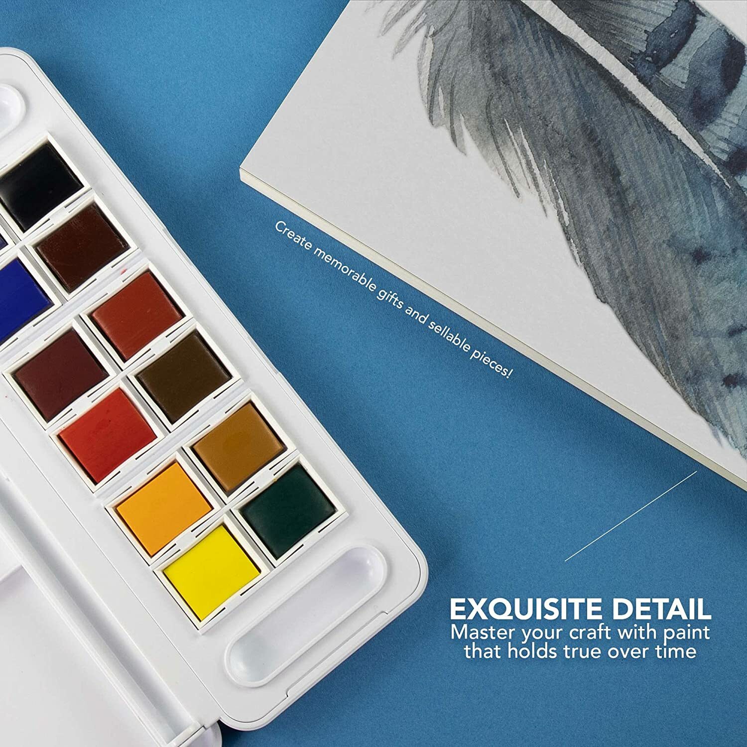 Daler Rowney Aquafine 12-pc Watercolour Travel Box Set
