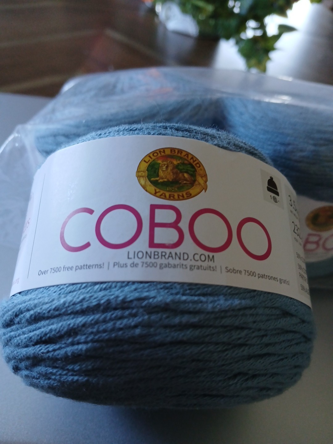 4 Lion Brand COBOO Yarn Cotton/Rayon Denim Blue 835-107 2.32 Yards