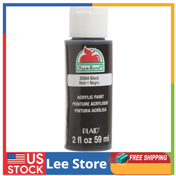 Apple Barrel Acrylic Paint in Assorted Colors (2 Ounce), 20504 Black