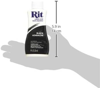 Rit Black Liquid Fabric Dye 8oz Versatile Non Toxic for Clothes and Accessories