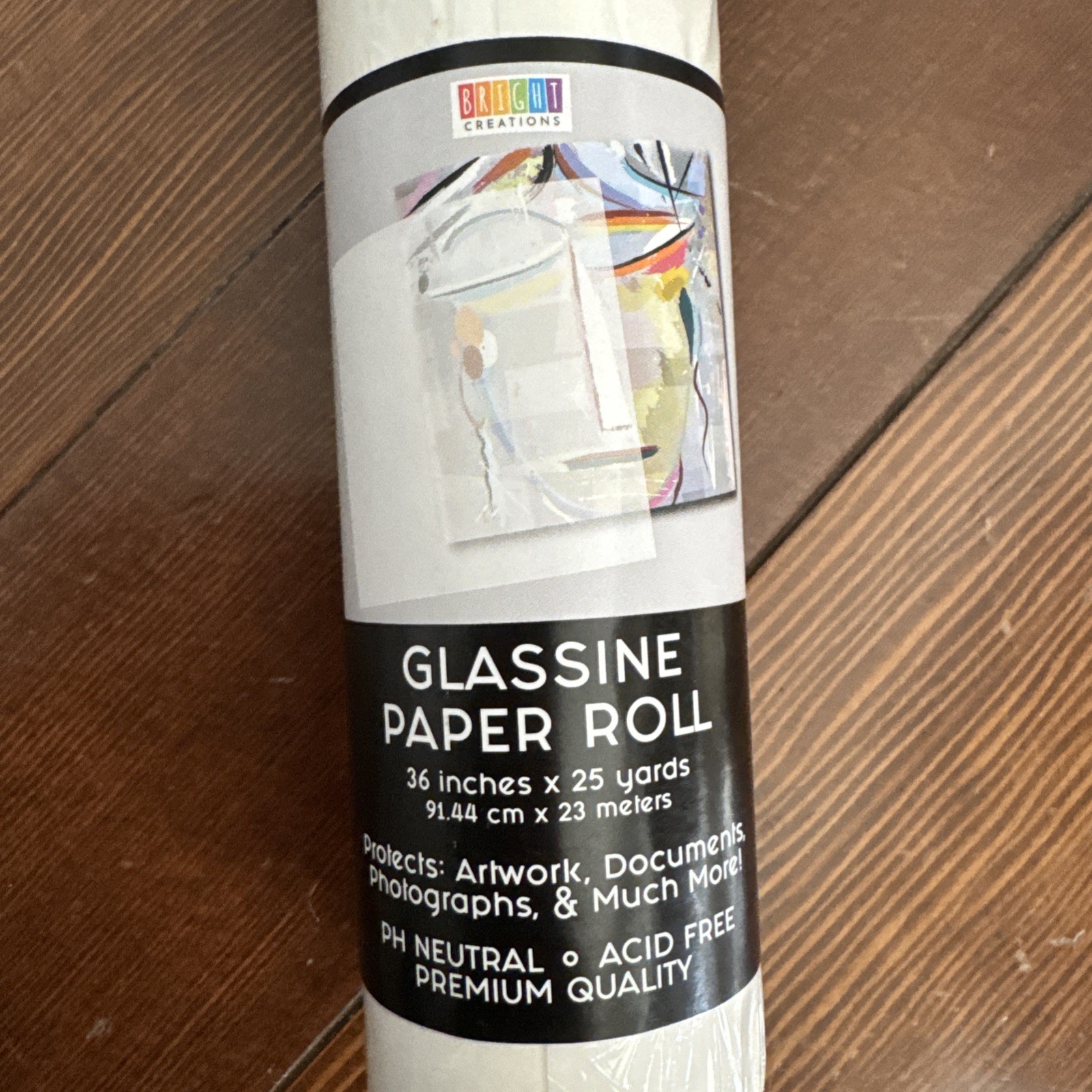 Glassine Paper Roll 36″x25 Yards for Artwork PH neutral Acid Free Sealed New