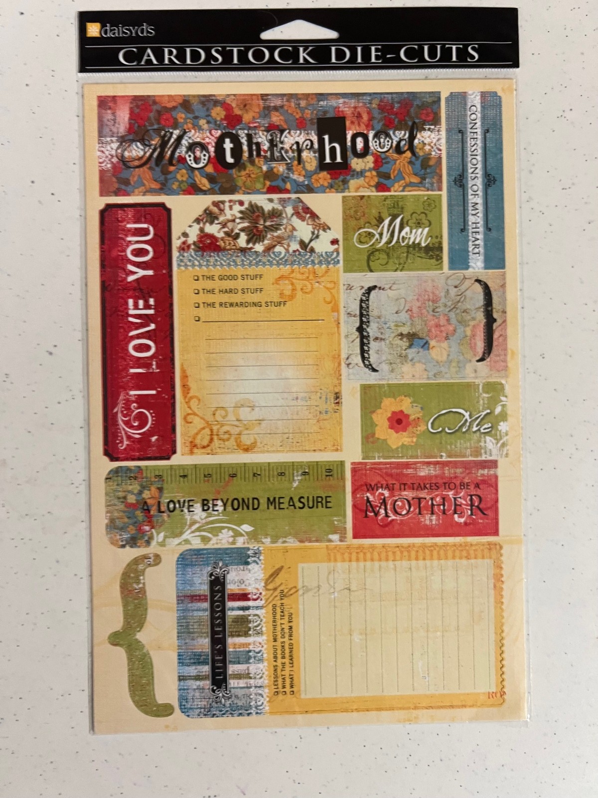 Lot of 44 Pieces – Daisy D’s Beacon Hill Collection -12×12 Papers, Die Cuts