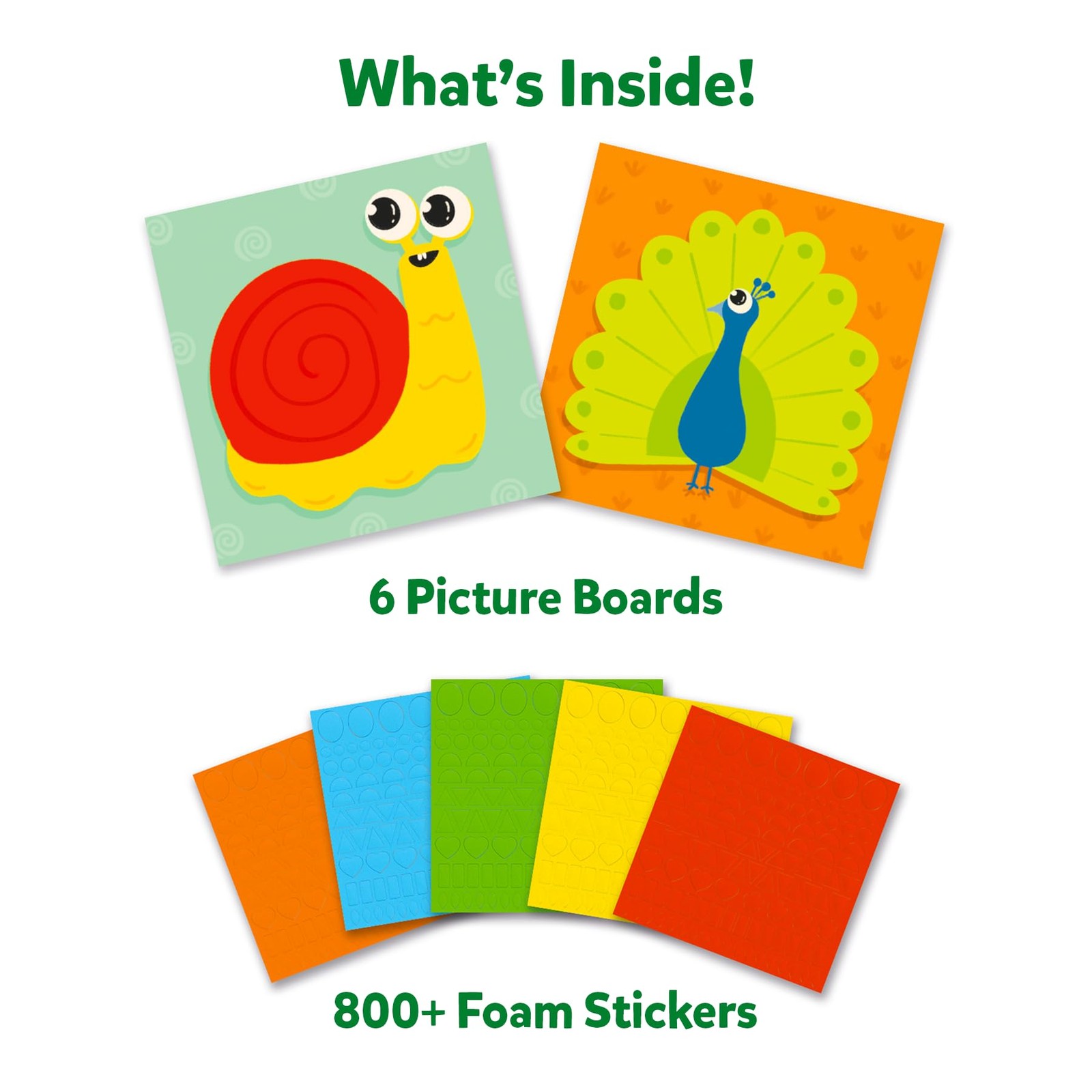 Foam Sticker Art Activity – Animals, Mess-Free Fun for Kids, 800+ 3D Foam Sti…